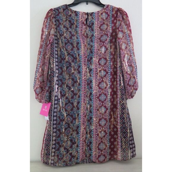 Amy Byer 2207Q7T Girl's Sz 16 Multicolor Harvest HMC Knee Length Dress $58+ - Picture 2 of 12